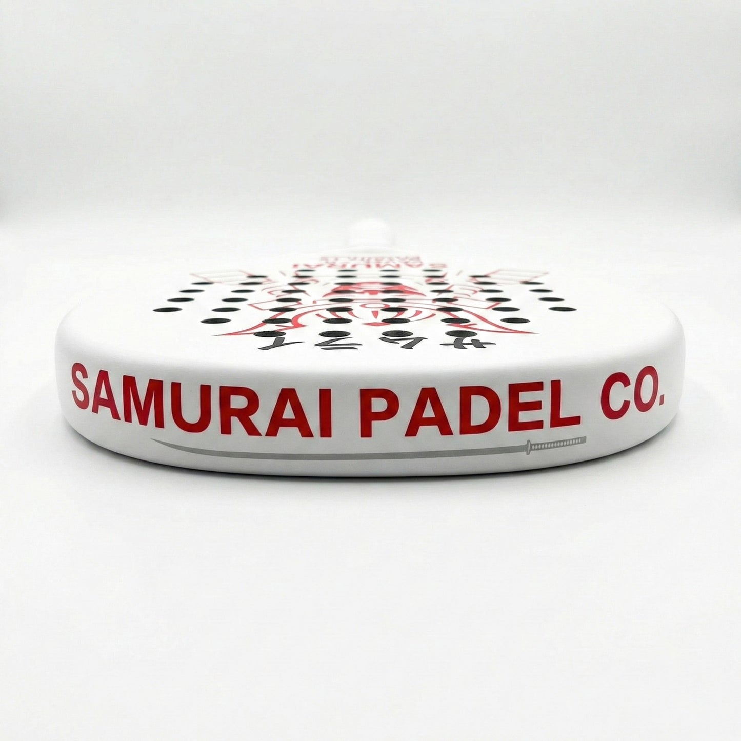 Samurai Padel Co Katana 1.0 White Padel Racket – Carbon & Glass Fibre Face, Lightweight EVA Core, Medium Balance Control & Power Paddle for Beginner and Intermediate Players