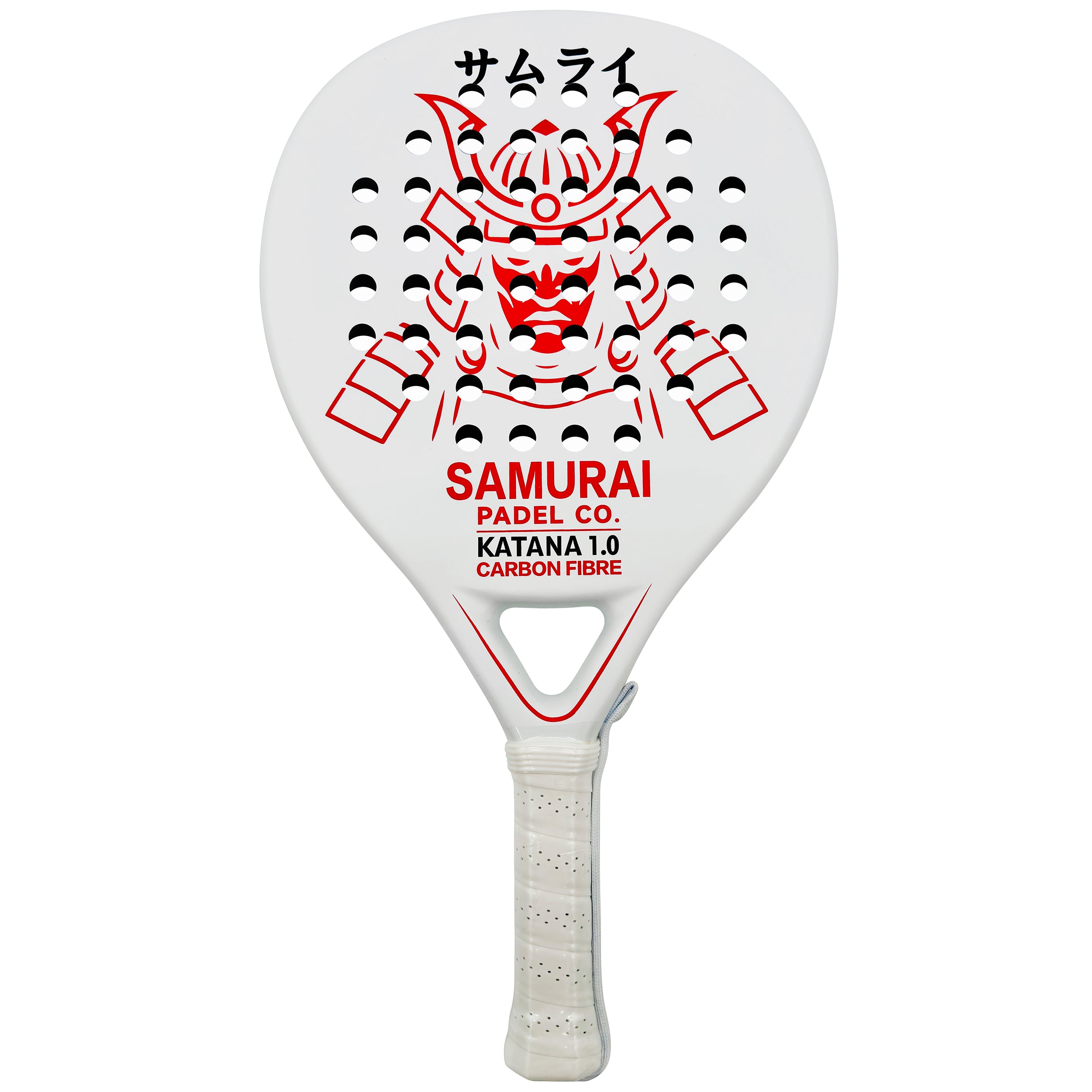 Japanese Padel Rackets KATANA 1.0 White — Carbon Fibre Padel Racket – Samurai Padel Co.
